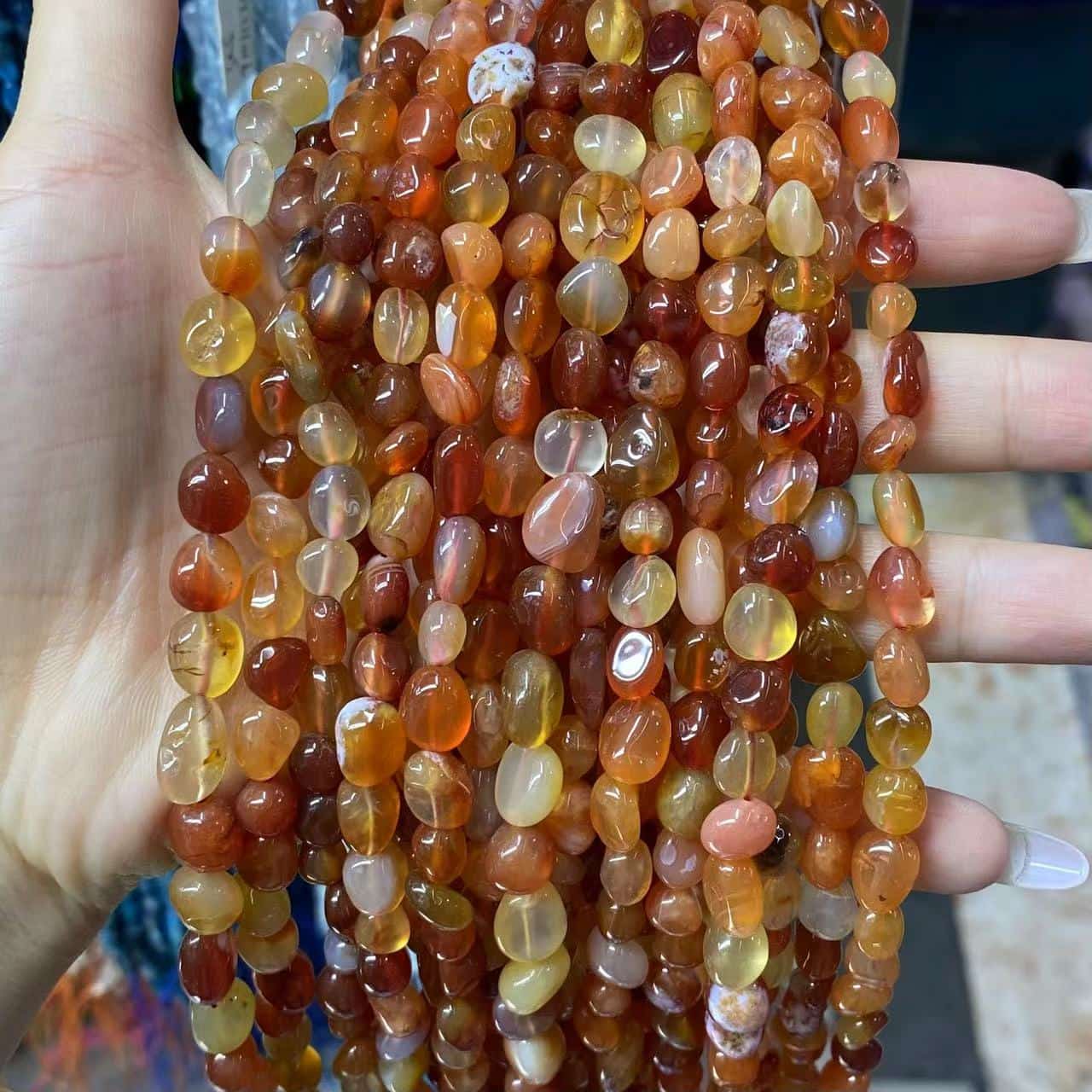 Irregular Smooth Beads 6-8mm Gemstone/Quartz/Jasper/Agate