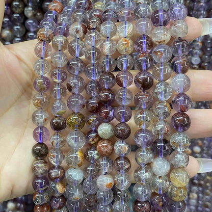 High-Quality Gemstone & Crystal Round Smooth Beads 4mm 6mm 8mm 10mm
