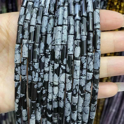 Cylindrical Tube Beads 4x13mm Quartz/Jasper/Agate/Crystal