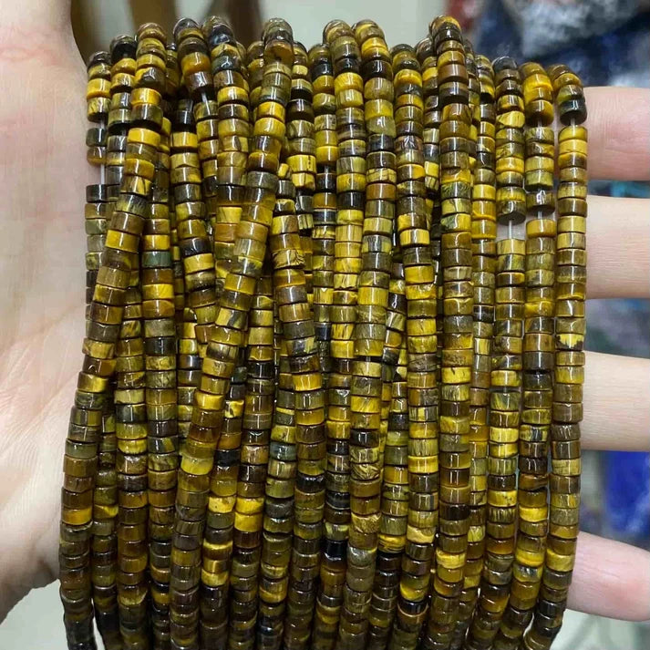 Heshi Shape Tigers Eye Beads