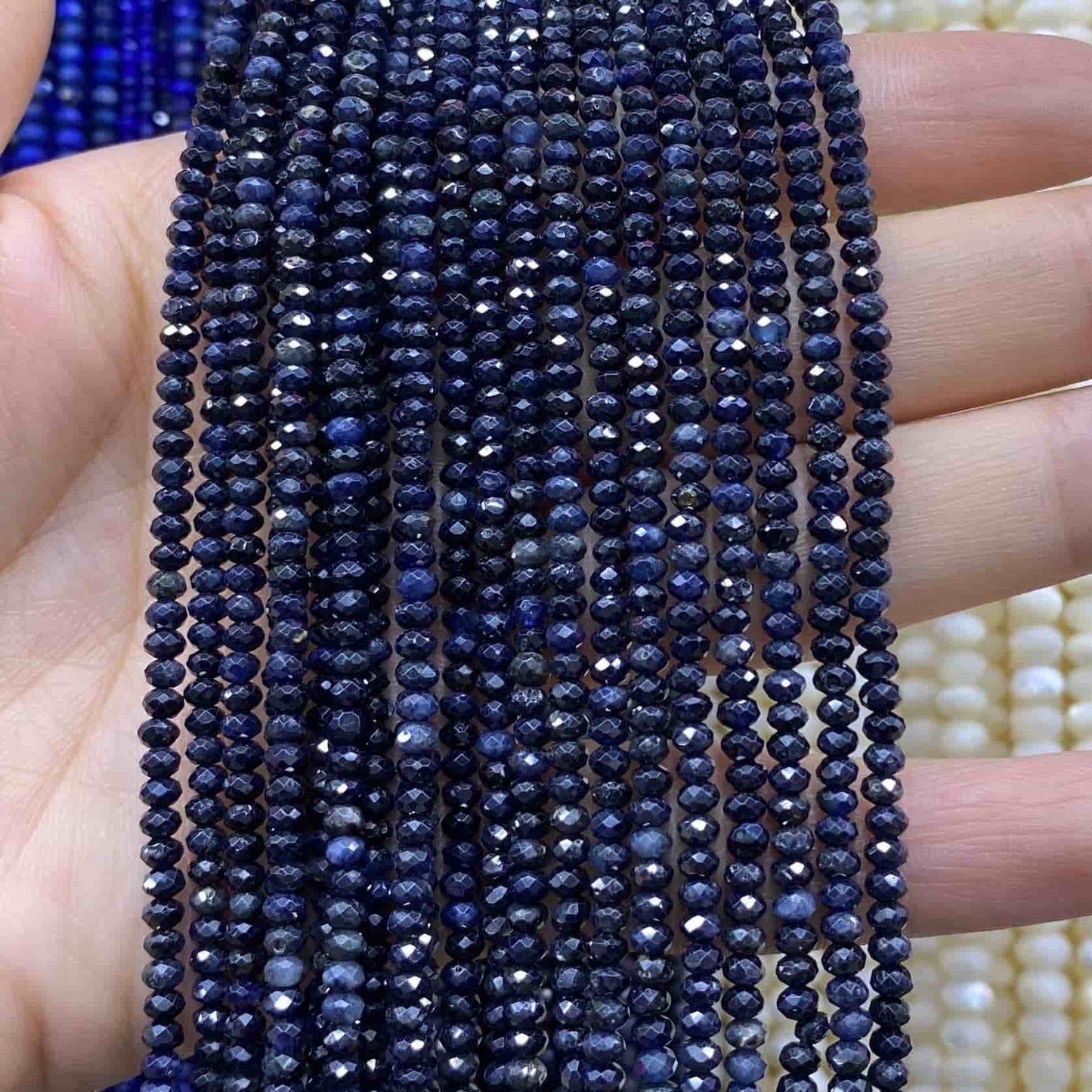 Faceted Rondelle Beads 2x3mm 3x4mm Gemstone/Quartz/Jasper/Agate