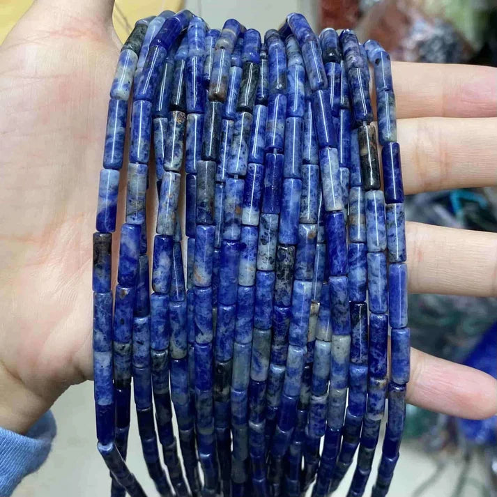 Tube Shape Sodalite Beads