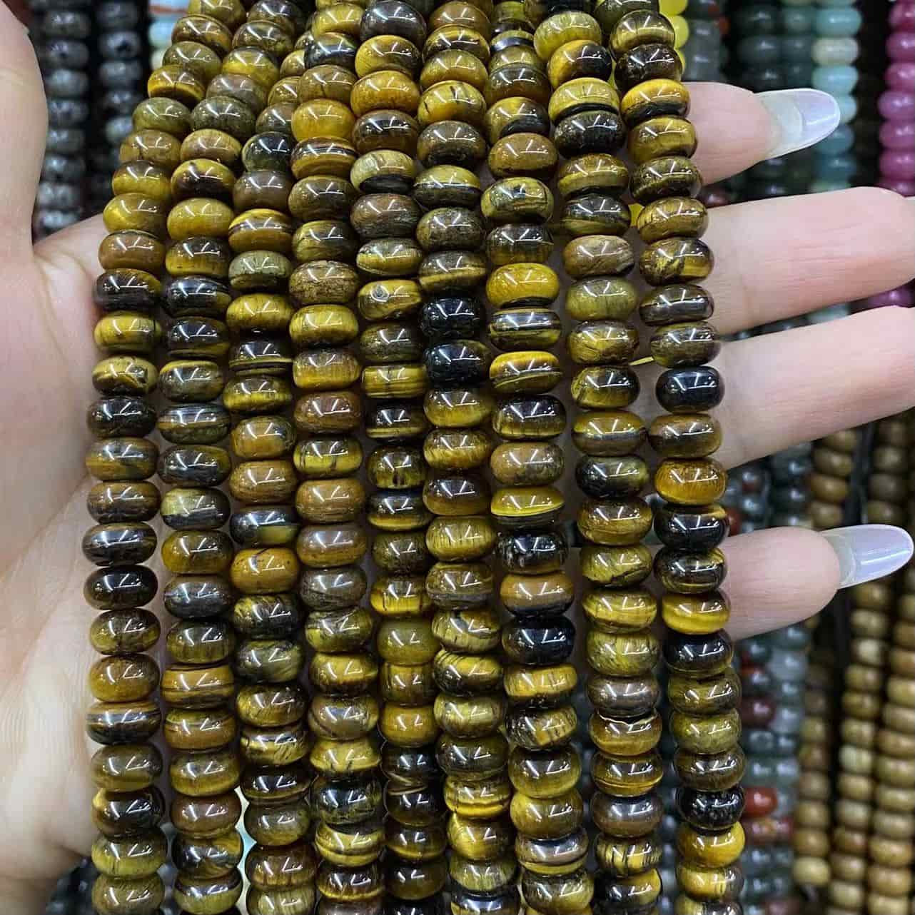 Round Rondelle Beads 2x4mm 4x6mm 5x8mm Quartz/Jasper/Agate