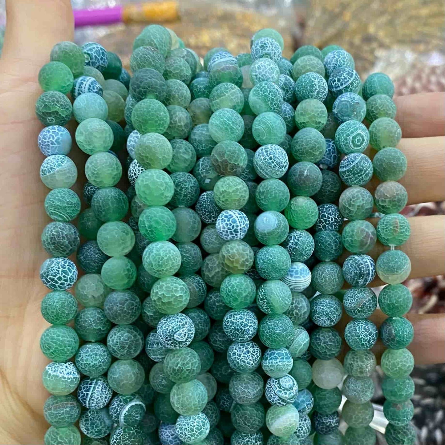 #1 Round Aagte Beads 6mm/8mm/10mm/12mm
