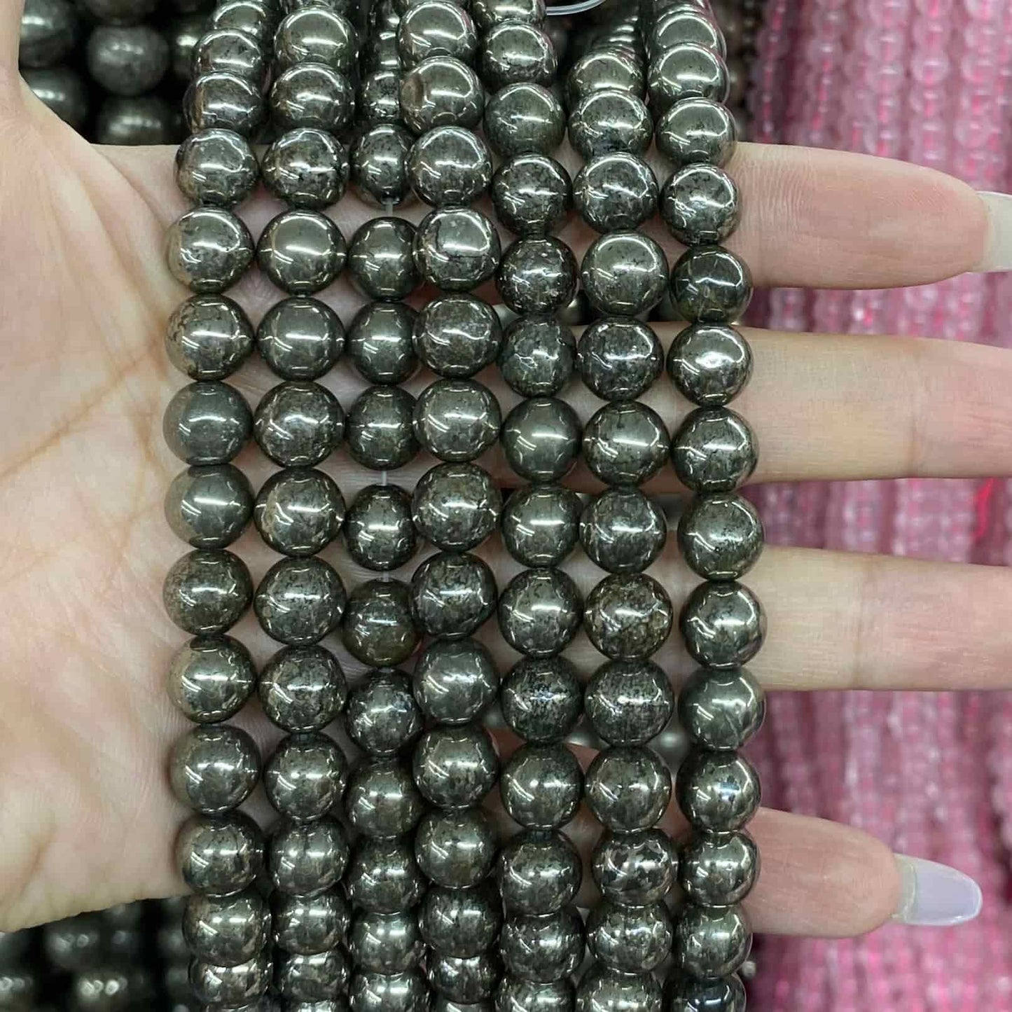 High-Quality Gemstone & Crystal Round Smooth Beads 4mm 6mm 8mm 10mm