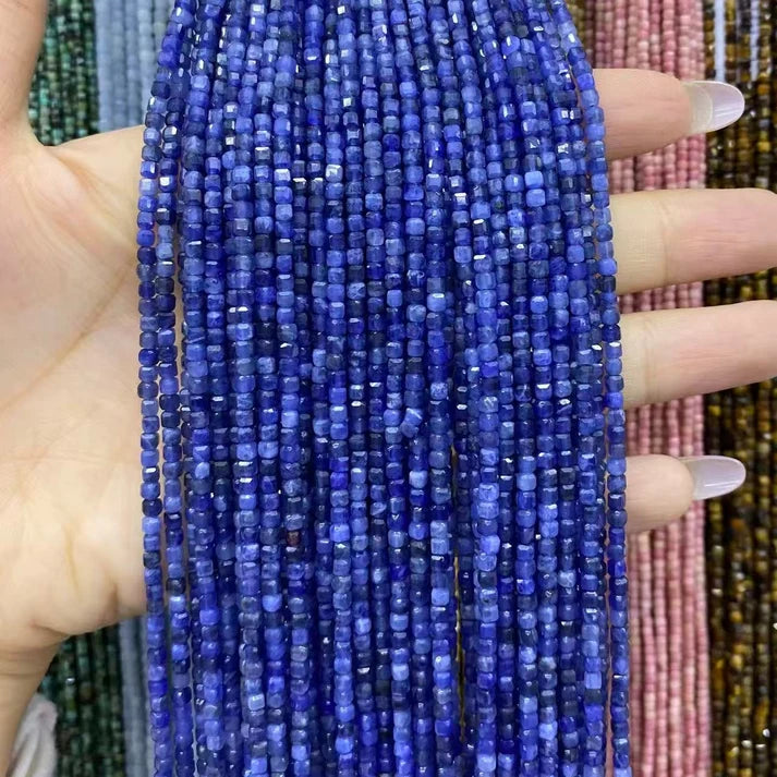 Cube Shape Sodalite Beads