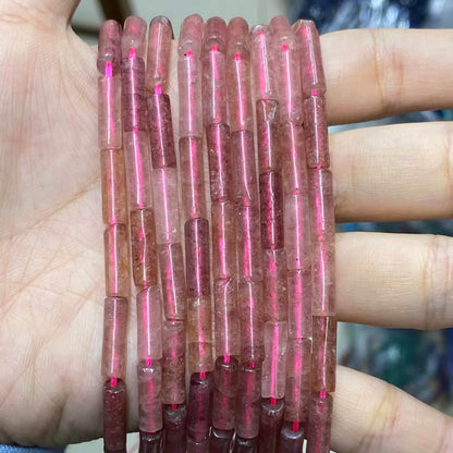 Cylindrical Tube Beads 4x13mm Quartz/Jasper/Agate/Crystal