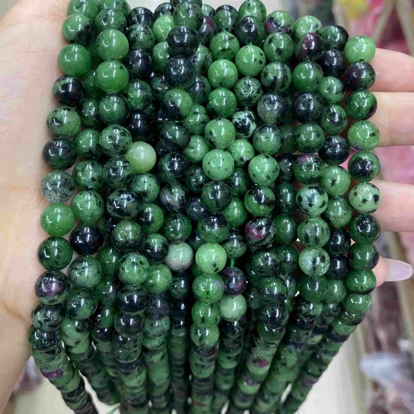 High-Quality Gemstone & Crystal Round Smooth Beads 4mm 6mm 8mm 10mm