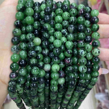 High-Quality Gemstone & Crystal Round Smooth Beads 4mm 6mm 8mm 10mm