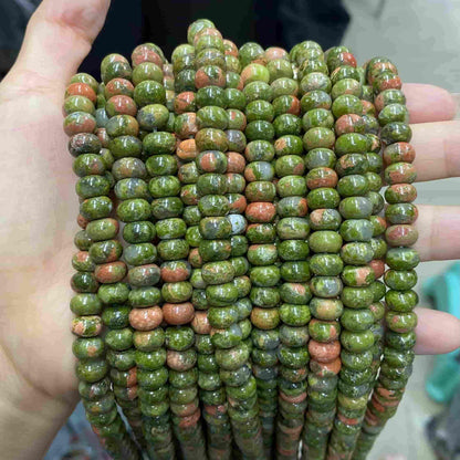 Round Rondelle Beads 2x4mm 4x6mm 5x8mm Quartz/Jasper/Agate