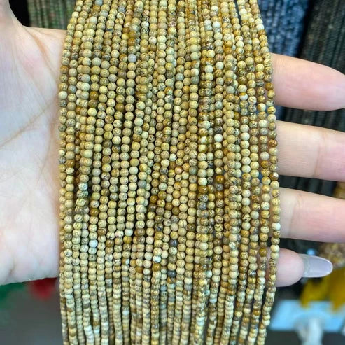 Picture Jasper Tiny Smooth Round Beads 2mm 3mm 4mm