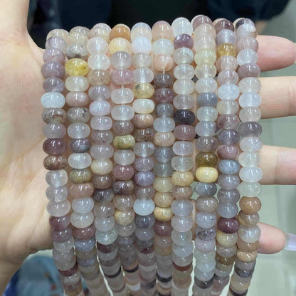 Round Rondelle Beads 2x4mm 4x6mm 5x8mm Quartz/Jasper/Agate