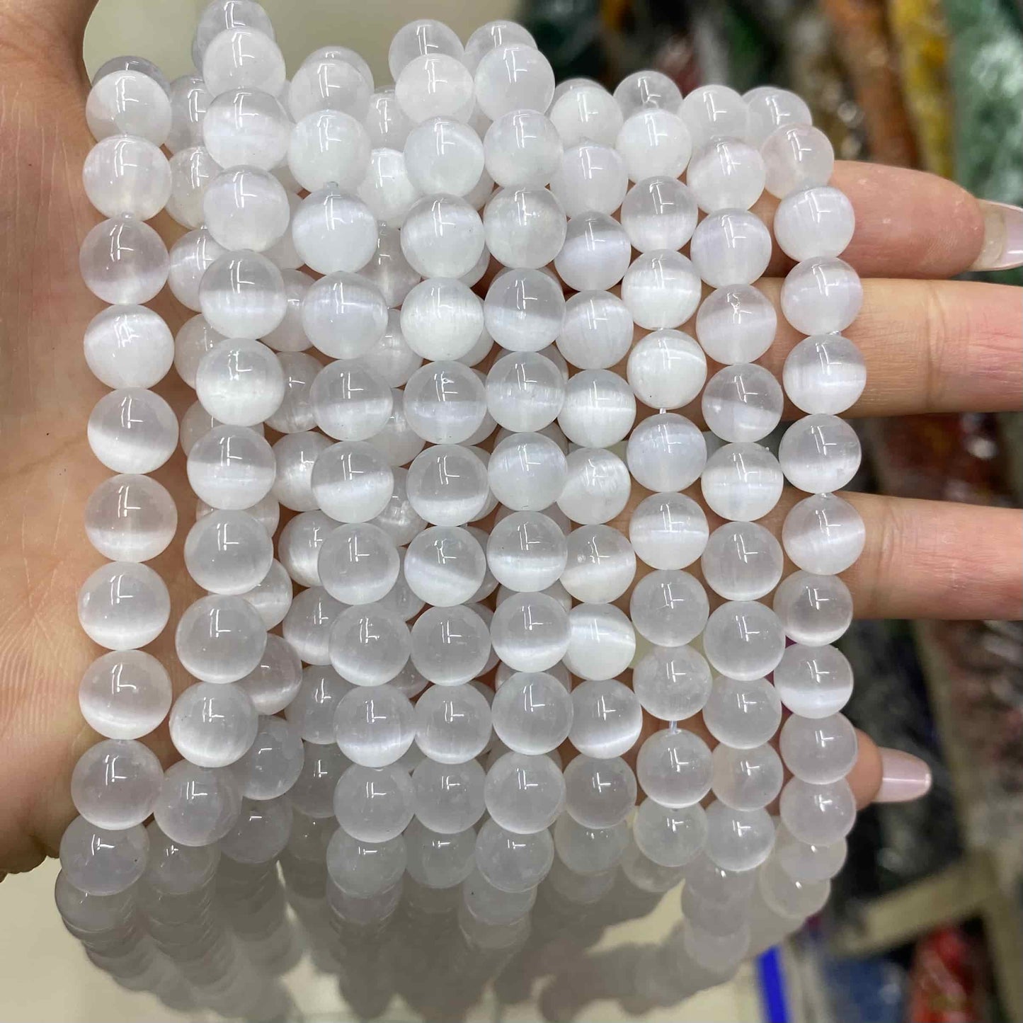 High-Quality Gemstone & Crystal Round Smooth Beads 4mm 6mm 8mm 10mm