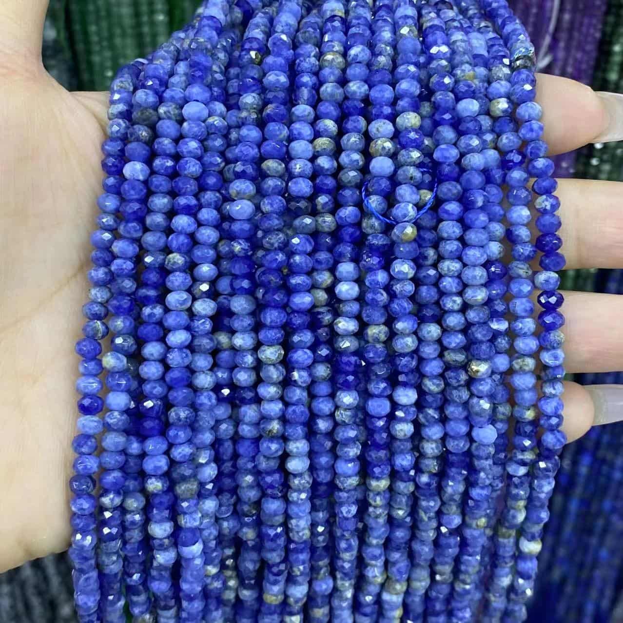 Faceted Rondelle Beads 2x3mm 3x4mm Gemstone/Quartz/Jasper/Agate