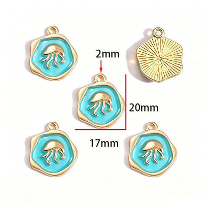 Assorted Ocean Design Charms for Jewelry Making