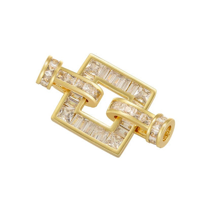 1 Pcs Hooks Accesories Supplies Brass Cubic Zirconia Connectors