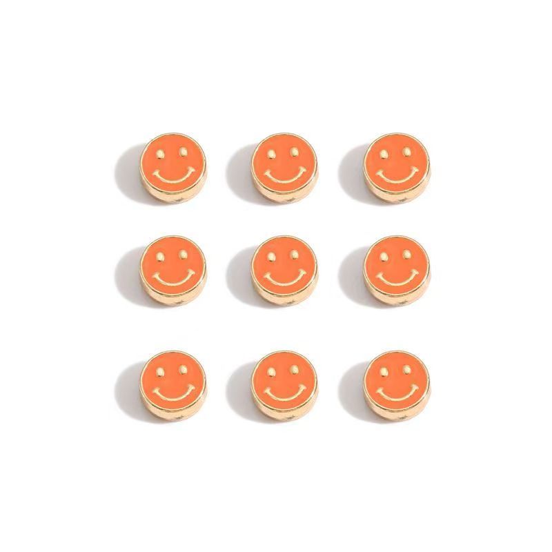 5PCS Colorful Happy Face Jewelry Making Findings Spacer