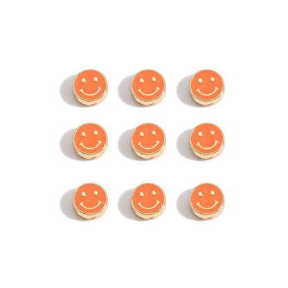5PCS Colorful Happy Face Jewelry Making Findings Spacer