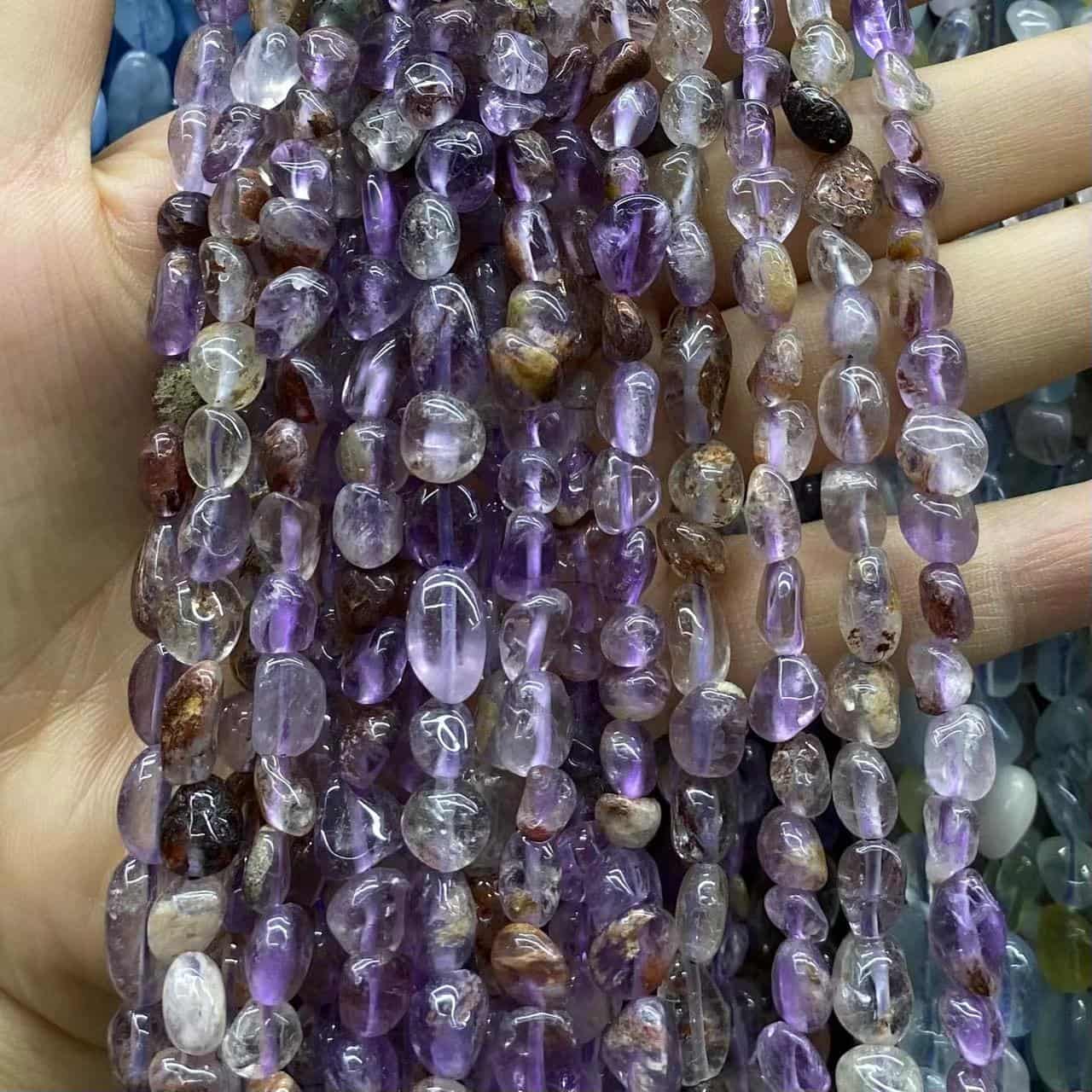 Irregular Smooth Beads 6-8mm Gemstone/Quartz/Jasper/Agate