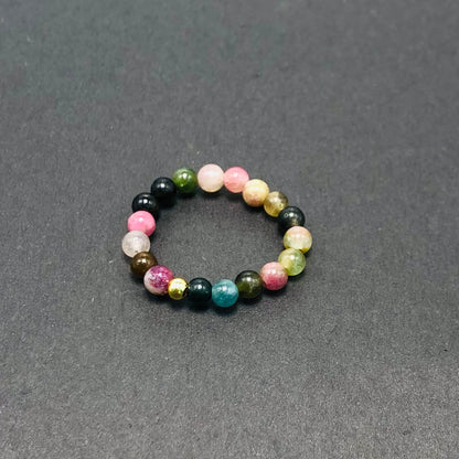 3mm Multi Round Bead Ring Elastic Rings Stackable