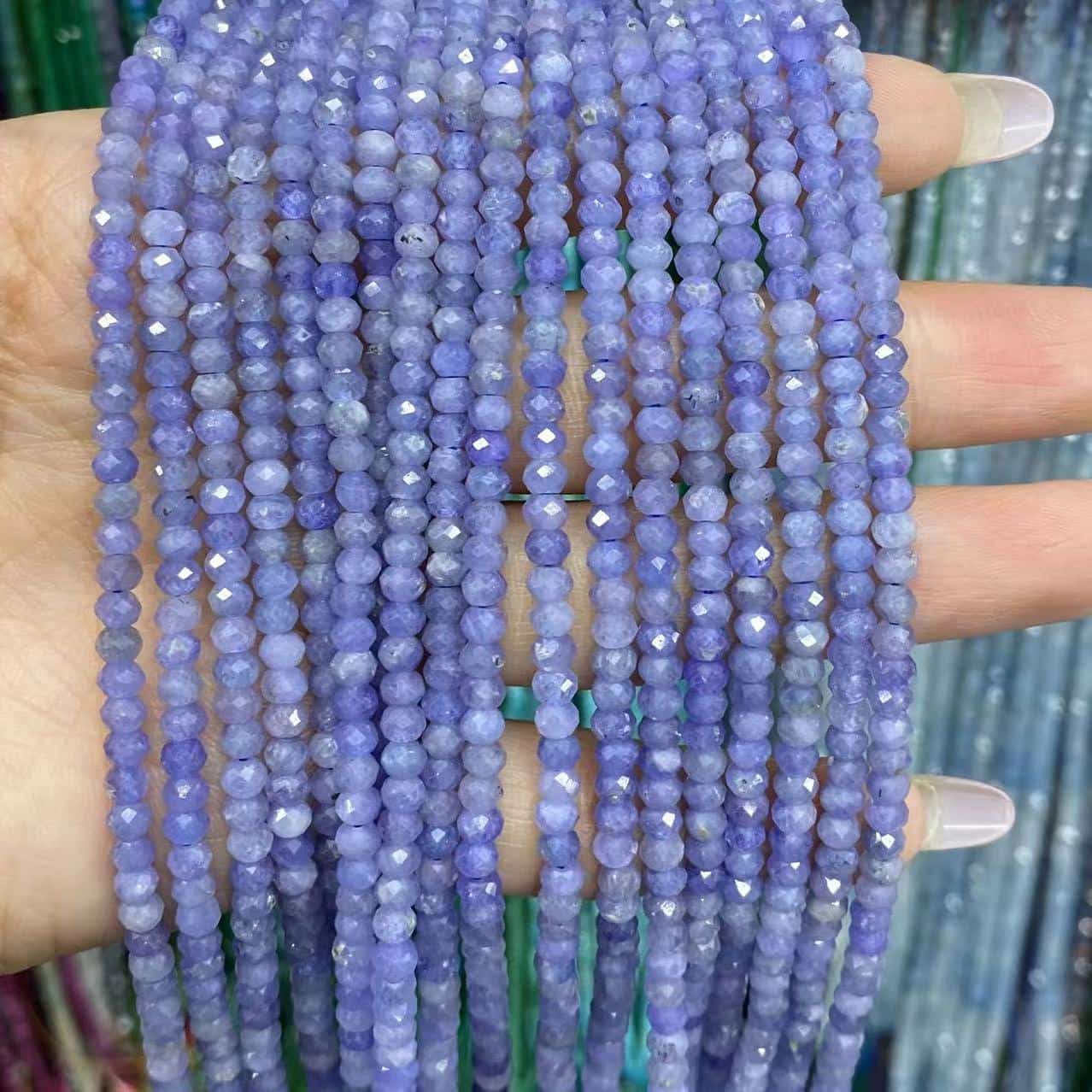 Faceted Rondelle Beads 2x3mm 3x4mm Gemstone/Quartz/Jasper/Agate