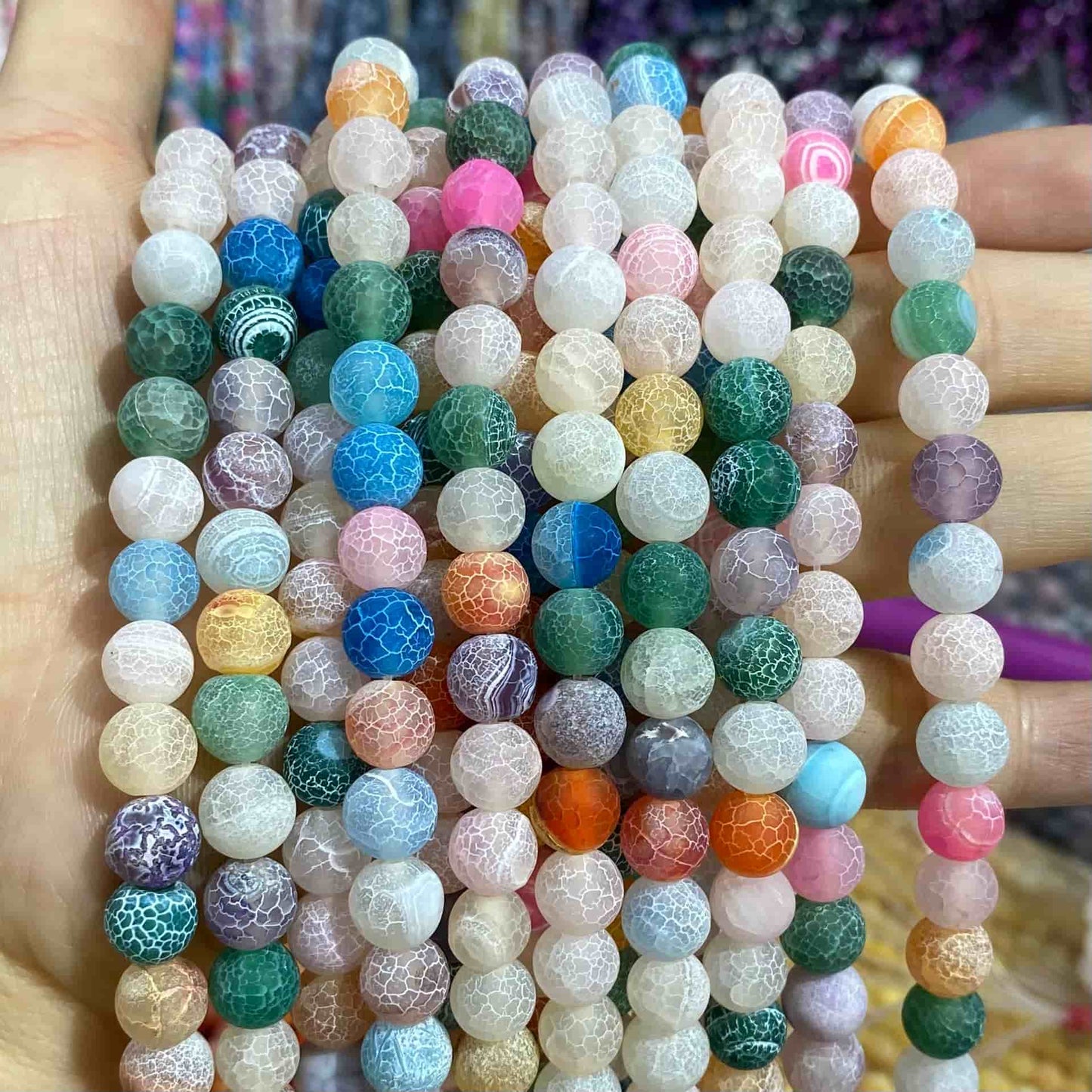 #1 Round Aagte Beads 6mm/8mm/10mm/12mm