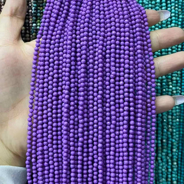 Phosphosiderite Tiny Faceted Round Beads 2mm 3mm 4mm