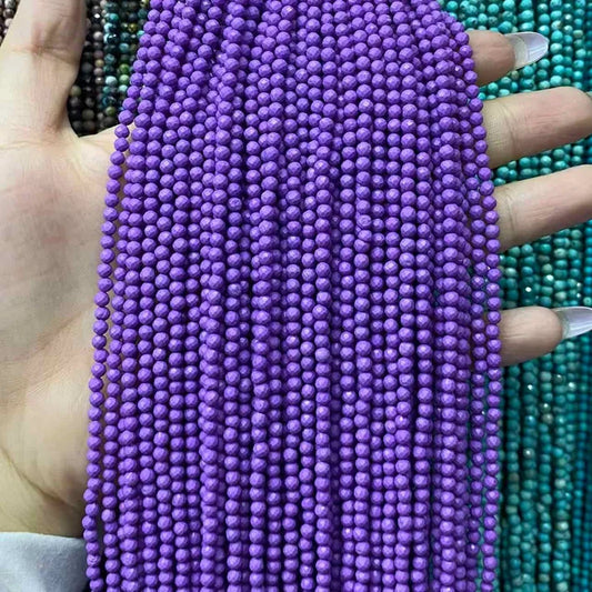 Phosphosiderite Tiny Faceted Round Beads 2mm 3mm 4mm