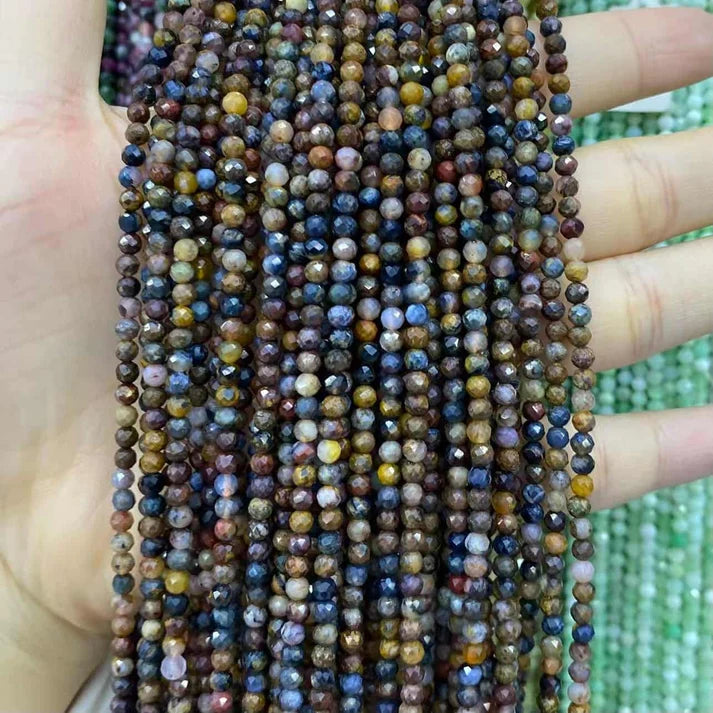 Pietersite Tiny Faceted Round Beads 2mm 3mm 4mm