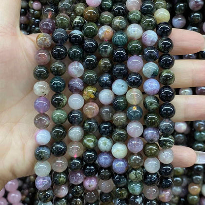 High-Quality Gemstone & Crystal Round Smooth Beads 4mm 6mm 8mm 10mm