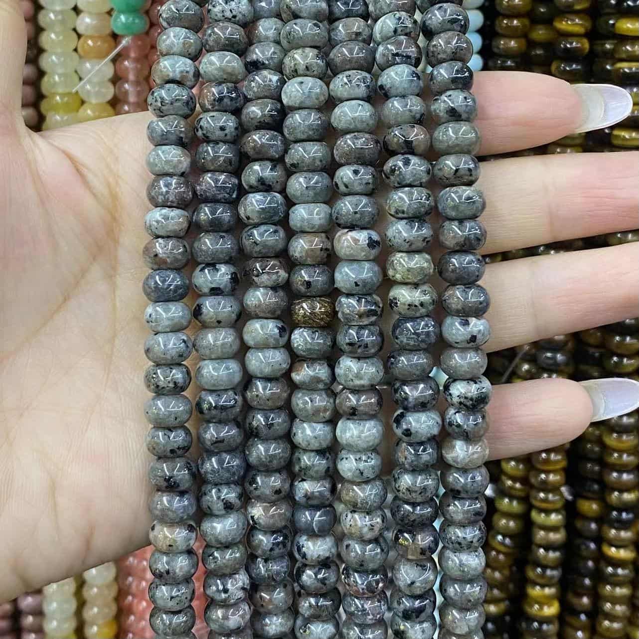 Round Rondelle Beads 2x4mm 4x6mm 5x8mm Quartz/Jasper/Agate