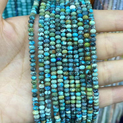 Faceted Rondelle Beads 2x3mm 3x4mm Gemstone/Quartz/Jasper/Agate