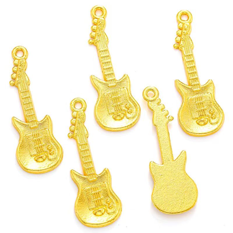 15PCS Guitar Charm for Jewelry Making Findings 11x31mm
