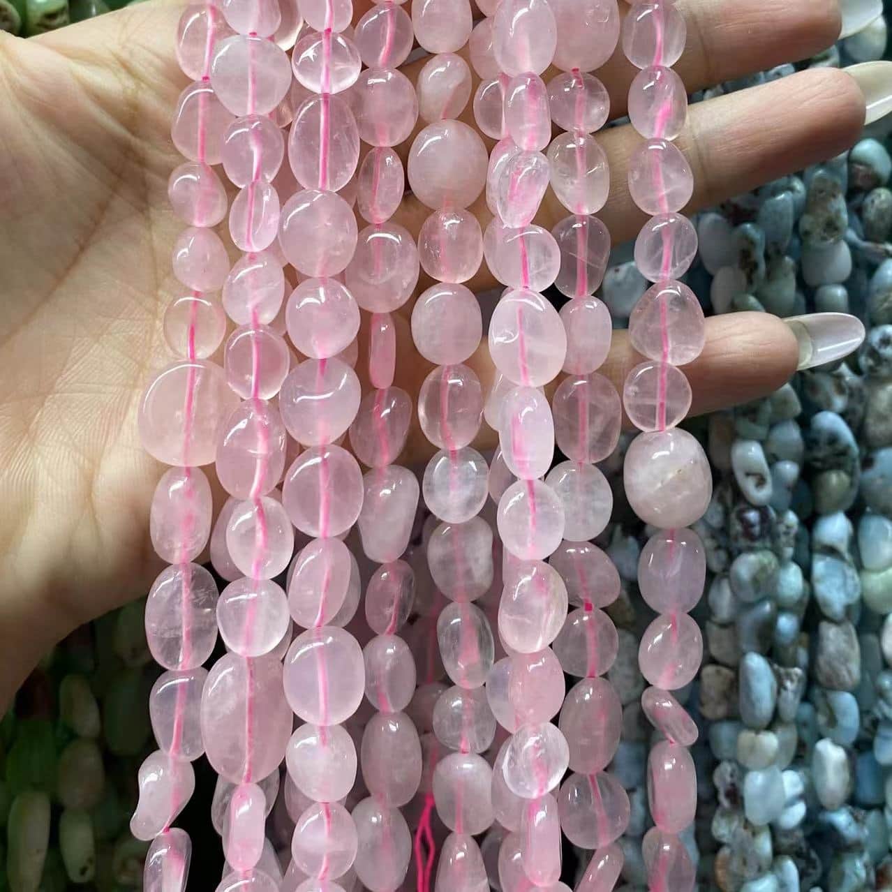 Irregular Smooth Beads 6-8mm Gemstone/Quartz/Jasper/Agate