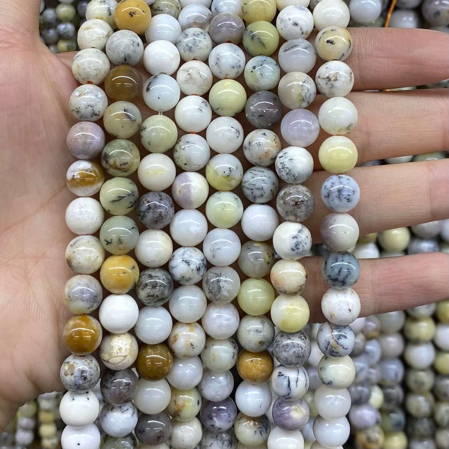 High-Quality Gemstone & Crystal Round Smooth Beads 4mm 6mm 8mm 10mm
