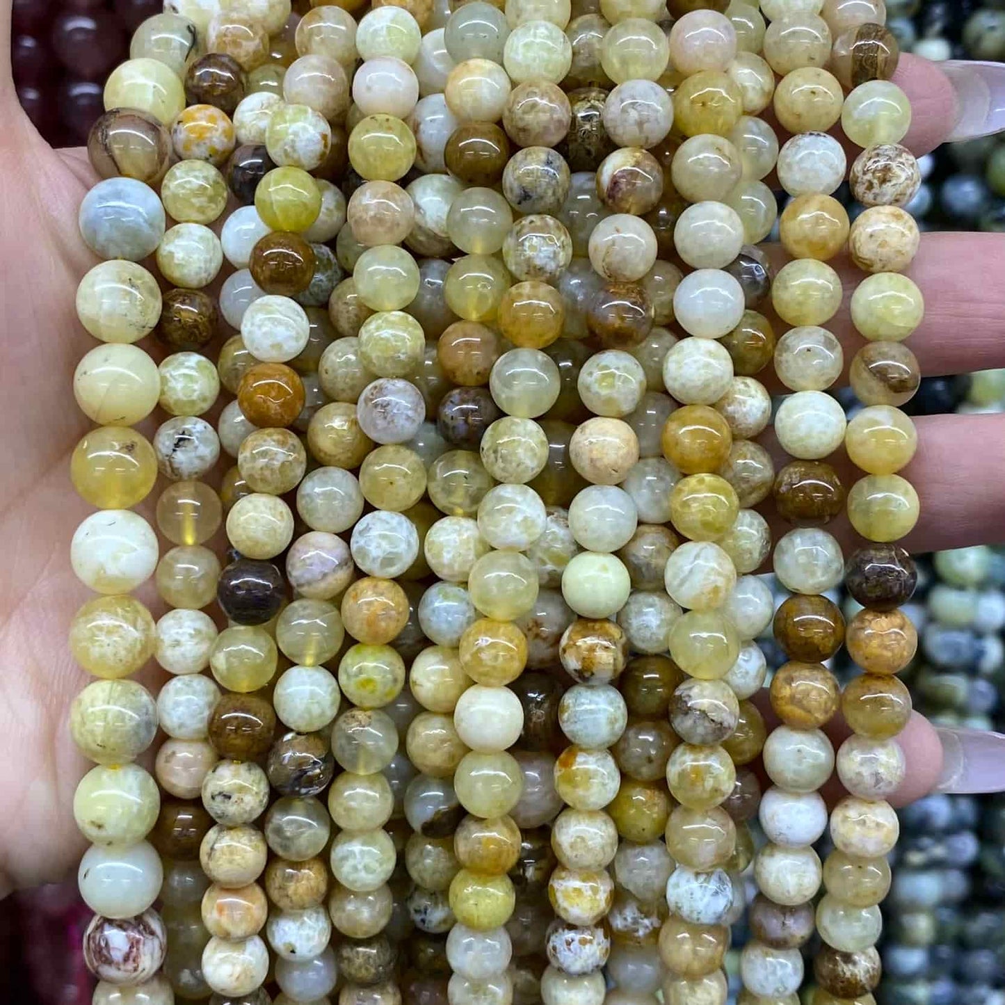 High-Quality Gemstone & Crystal Round Smooth Beads 4mm 6mm 8mm 10mm