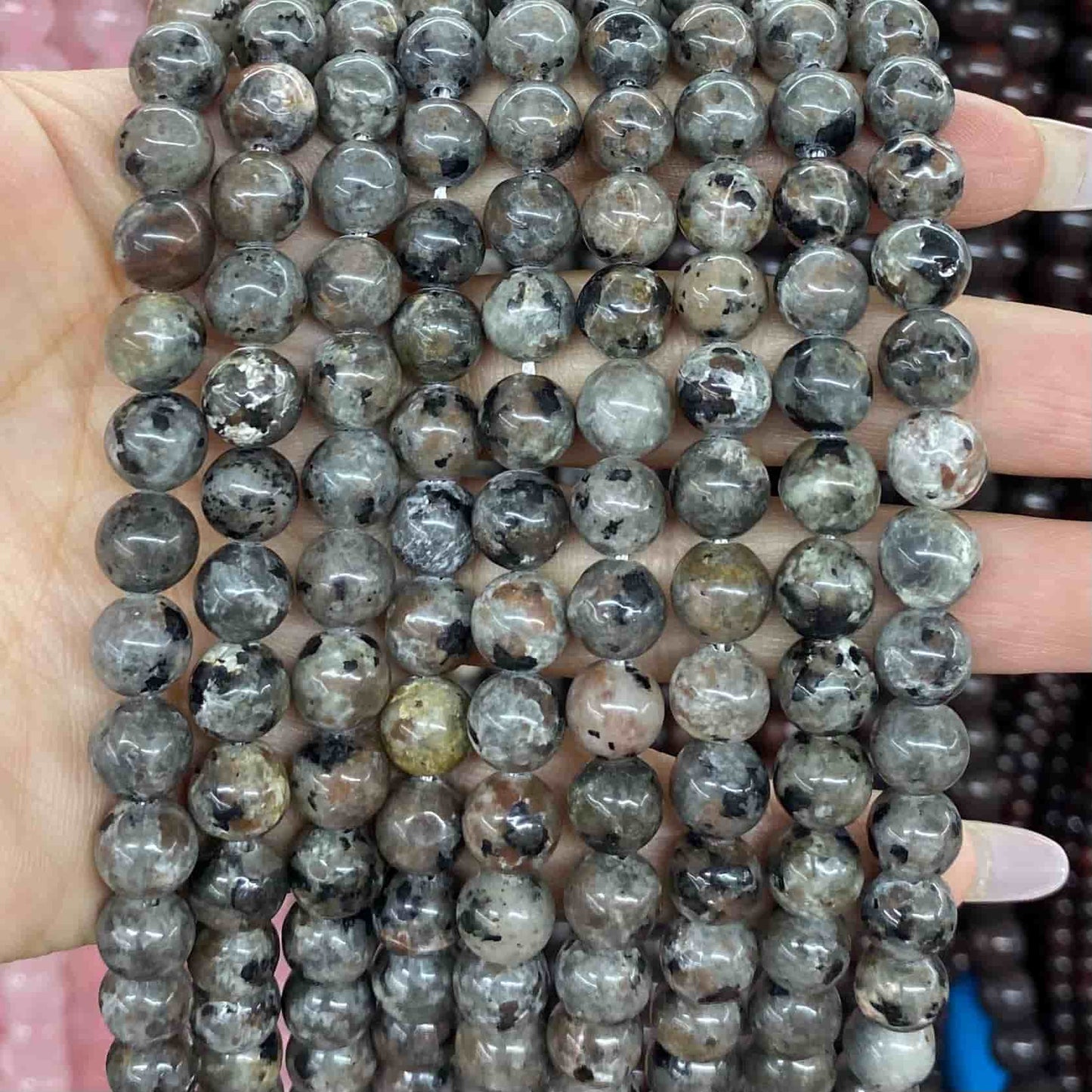 High-Quality Gemstone & Crystal Round Smooth Beads 4mm 6mm 8mm 10mm