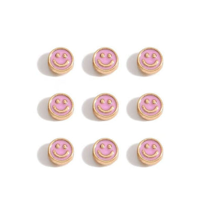 5PCS Colorful Happy Face Jewelry Making Findings Spacer
