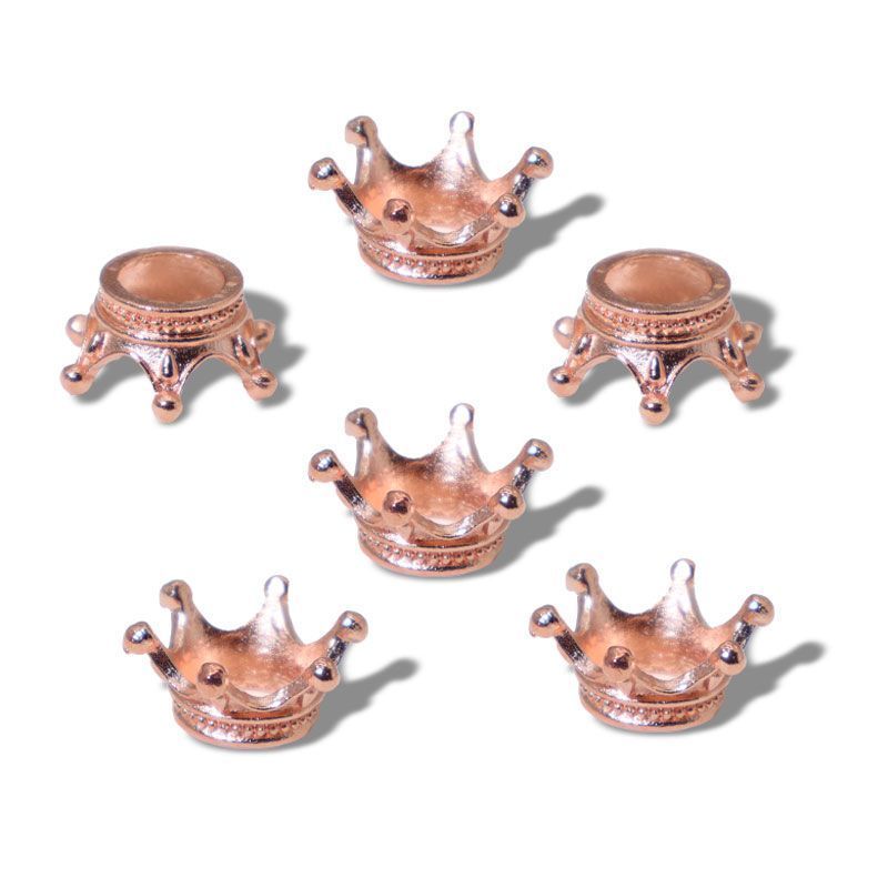 5PCS Crown Brass Spacer Bead