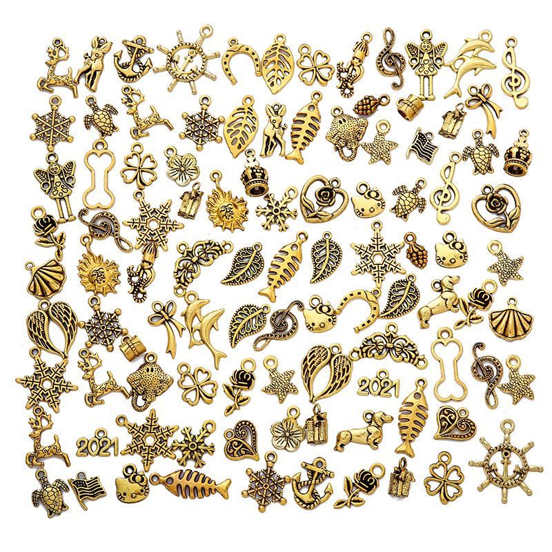 100PCS Assorted Prewter Charms for Jewelry Making
