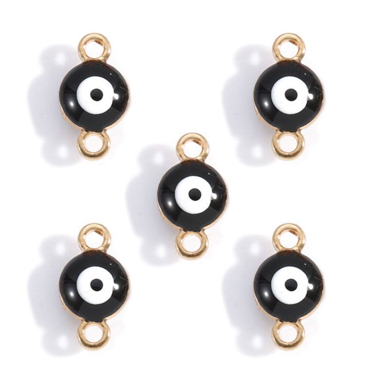 5PCS Multi Color Evil Eyes Connector 7x12mm