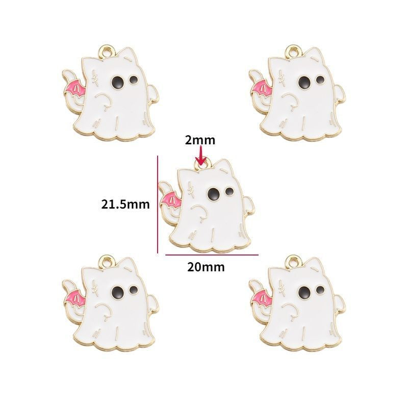 5PCS Halloween Style Theme Jewelry Making Findings Charm #3