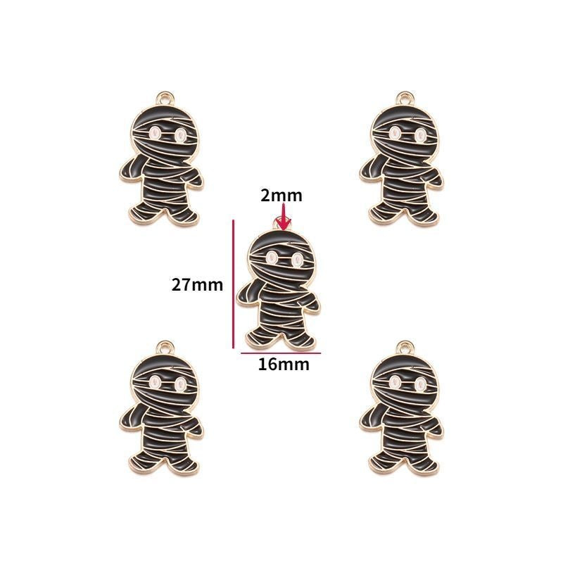 5PCS Halloween Style Theme Jewelry Making Findings Charm #1