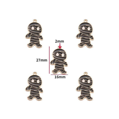 5PCS Halloween Style Theme Jewelry Making Findings Charm #1