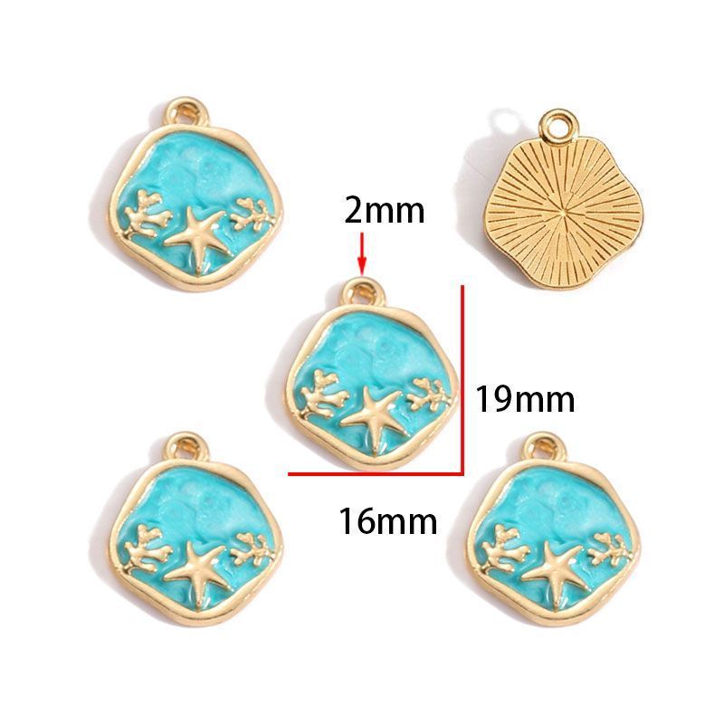 Assorted Ocean Design Charms for Jewelry Making