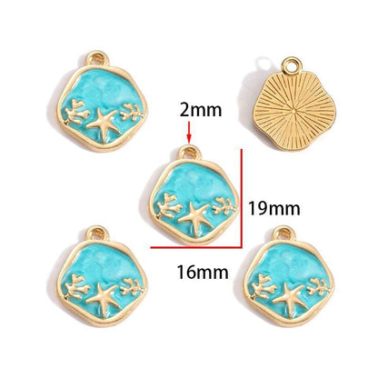 Assorted Ocean Design Charms for Jewelry Making