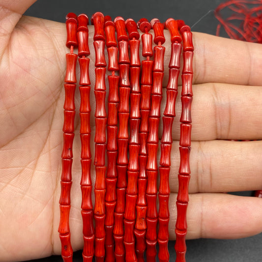 Bamboo Sahpe Coral Beads