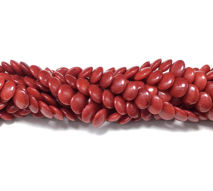 Coin Shape Coral Beads