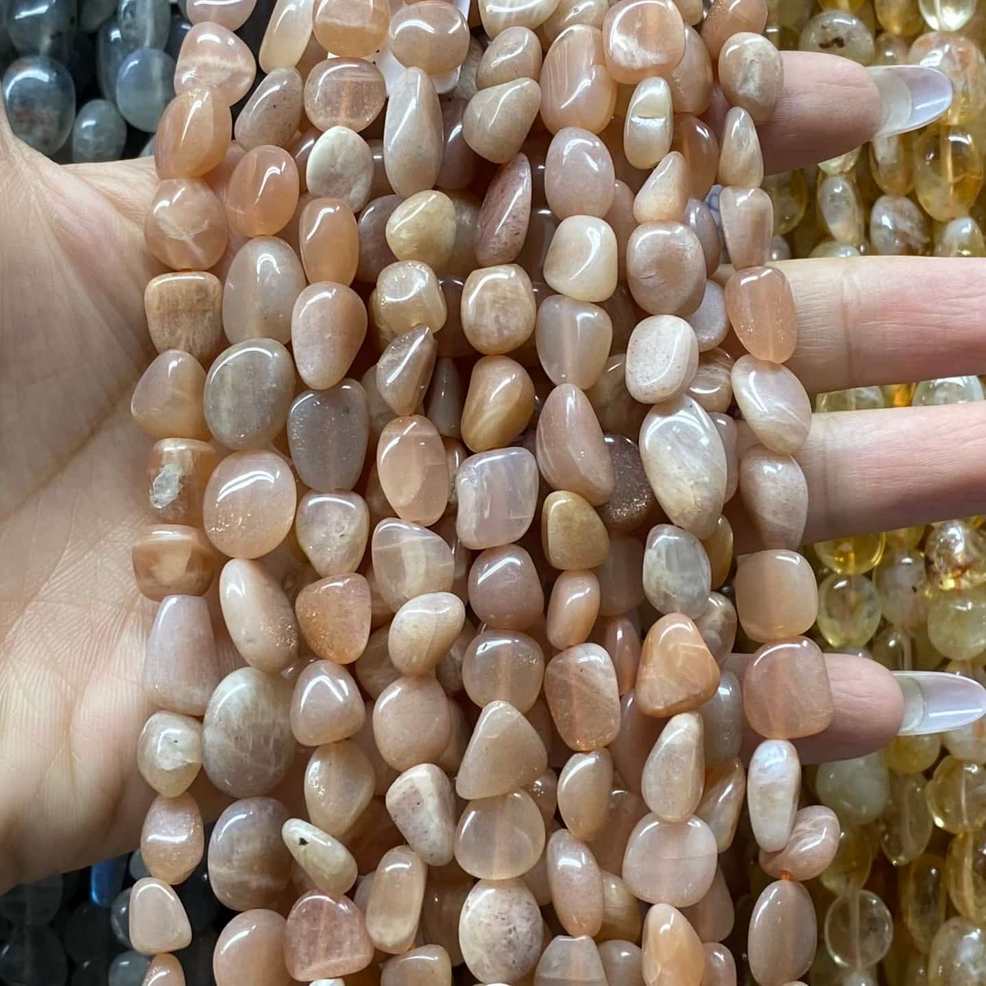 Irregular Smooth Beads 6-8mm Gemstone/Quartz/Jasper/Agate