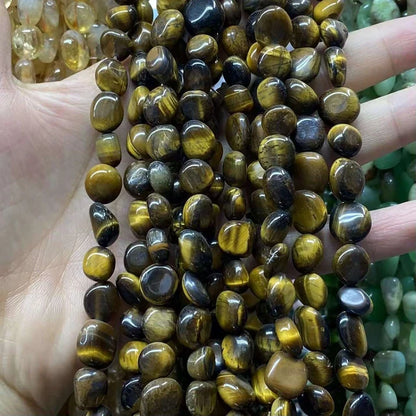 Nugget Shape Tigers Eye Beads